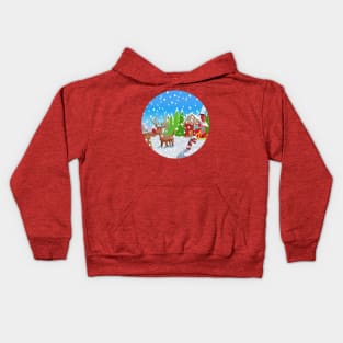 Rudolph and White christmas Kids Hoodie